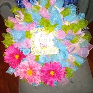 Spring Deco mesh wreath